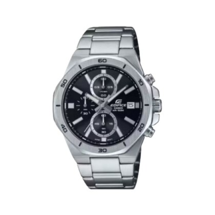 Casio Edifice EFV-640D-1AV Silver Stainless Steel Band Men Watch